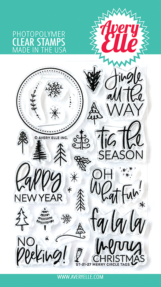 Avery Elle Clear Stamp Set 4x6 Everyday Circle Tags